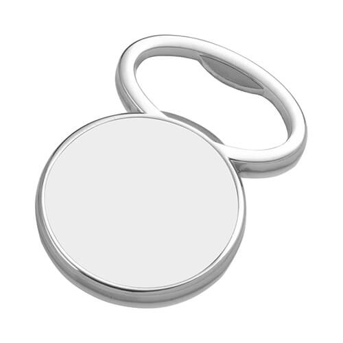 Round metal magnet plus bottle opener for sublimation
